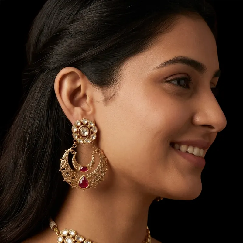 Reversible Chandbali – view 3