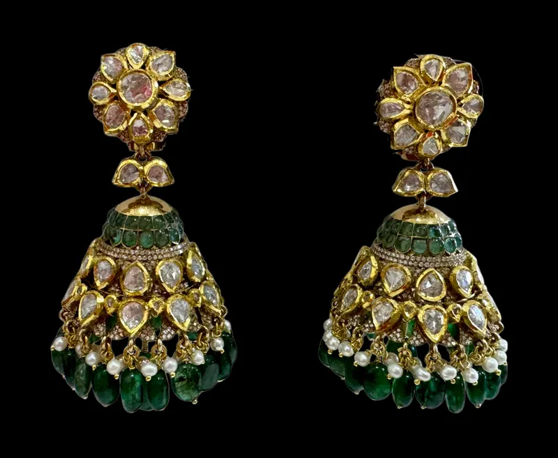 Diamond Jhumka – view 2