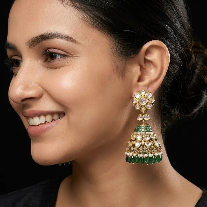 Diamond Jhumka – view 1